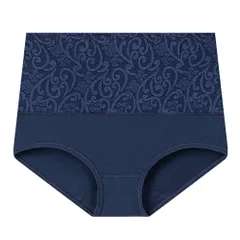 ショーツ レディース 深ばき すっぽり ハイウエスト 綿 大きいサイズ 厚め パンツ 下着 インナー フルバック 刺繍 おしゃれ 上品 冷え防止 プレゼント rs16