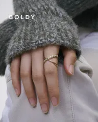 GOLDY/ゴールディ/ライン パール ドループ リング/アクセサリー/5241001のサムネイル