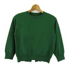マッキントッシュフィロソフィー ニット トップス 後ろリボン 長袖 クルーネック レディース 38サイズ 緑 MACKINTOSH PHILOSOPHY 【中古】