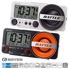 RHYTHM フィットウェーブバトル230 大音量 目覚まし時計 電波時計 1,000パターン 電子音 アラーム バックライト付き デジタル 8RZ230SR02 ブラック 8RZ230SR03 ホワイト リズム (06)