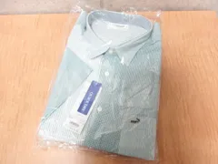 【未使用】【タグ付き】CROCODILE クロコダイル 半袖シャツ 切り替えシャツ クイックドライ チェック ストライプ グリーン LLサイズ