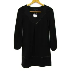 アンタイトル ニットワンピース 長袖 未使用 ウール100% ブランド トップス 日本製 黒 レディース Oサイズ ブラック UNTITLED