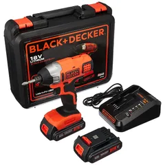 ブラックアンドデッカー(BLACK+DECKER) コードレス インパクトドライバー ソフトインパクト DIY 電動工具 穴あけ 締付工具 ワンタッチ ビット交換 18V 1.5Ah バッテリー 2個付き BPCI18JP 1のサムネイル