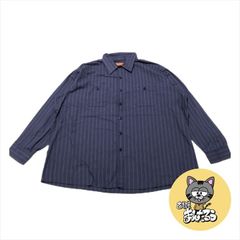 90s 古着 レッドキャップ 長袖シャツ ストライプ ゆるダボ 3XL