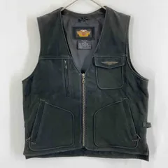 HARLEY DAVIDSON ハーレーダヴィッドソン メンズ その他トップス 総裏 レザー サイズL ヌバック ブラック