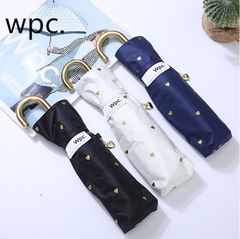 新品　wpc 遮熱・遮光ミニパラソル 軽量 折り畳み傘　日傘　ハート