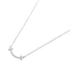 明日発送❗️Ｔスマイル ネックレス ミニダイヤホワイトゴールド Tスマイルペンダント ネックレス（ミニ）ダイヤモンド WG