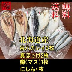 北海道真ほっけ 宗八カレイ ニシン マス4種9枚セット 送料無料一夜干し 魚干物