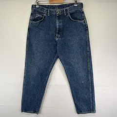 古着 ラングラー Wrangler USA製 デニムパンツ テーパード 5ポケット ジップ ジーンズ ジーパン 長ズボン w36 L30  ブルー メンズ