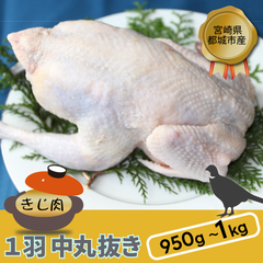 宮崎県都城市産・雉肉【キジ】1羽中丸抜き