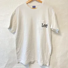 (^w^)b Lee リー クルーネック 半袖 Tシャツ コットン100% TEE トップス 胸ポケット ブランドロゴプリント シンプル ストリート スポーティ アメカジ ホワイト 白 メンズ 男性 サイズL