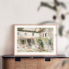 【A3】チャイルド・ハッサム Back of the Old House アートポスター 名画 絵画 特大 アートパネル AP288