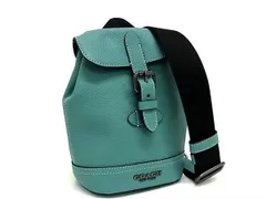 ■新品■未使用■ COACH コーチ CB929 ハドソンスモール レザー クロスボディ ショルダーバッグ ボディバッグ グリーン系 AS6142