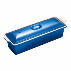 LE CREUSET 蓋付きテリーヌ型　ブルー Le Creuset（ルクルーゼ）の「ヘリテッジ・テリーヌ(プレス付き