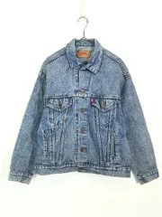 古着 80s USA製 Levi's 70507-4813 4ポケット ブルー デニム トラッカー ジャケット Gジャン M