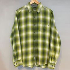 Marmot マーモット オンブレチェックシャツ シャドーチェック ネルシャツ 緑（若草色〜抹茶色）グリーン メンズ Sサイズ