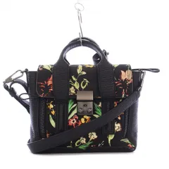3.1 フィリップリム 3.1 phillip lim Pashli Mini Satchel ハンドバッグ ショルダーバッグ 2WAY 花柄 黒 ブラック /KHのサムネイル