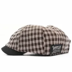 キャスケット帽 チェック柄 ポリキャップ 帽子 56cm~60cm KC48-2