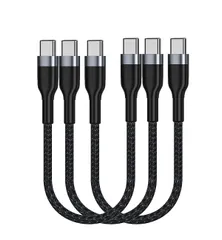 【人気商品】0.3m タイプC急速充電コードGalaxy 60W S21 / S21 + PD / S20 + Ultra 3本 Note 20、Pixel 4/3 XL、MacBook USBC-USBCケーブル30cm Air iPad Pro2020と互