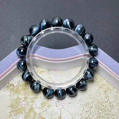逸品 EU製★ブルータイガーアイ★パワーストーン ブレスレット 天然石 きれいめ 成功 幸運 ギフト プレゼント1 約10.5-10.8mm ZB7647