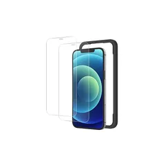 NIMASO ガラスフィルム iPhone12 / iPhone12Pro 用 保護 フィルム ガイド枠付き 2枚セット NSP20L177 1
