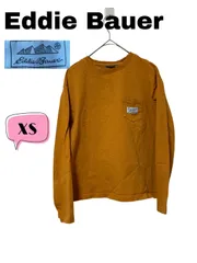 Eddie Bauer エディーバウアー　マスタード 長袖胸ポケットTシャツXS