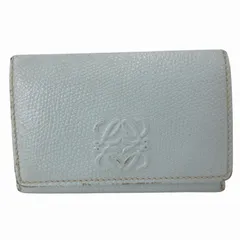 ロエベ LOEWE キーケース レザー ロゴ型押し ゴールド金具 4連 水色 ライトブルー /HD 0722 ■BY14のサムネイル