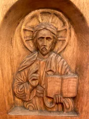 木彫 キリスト像 古道具 アンティーク オブジェ 豪華なアンティーク木彫りのキリスト・イエスの置物 19.6インチ