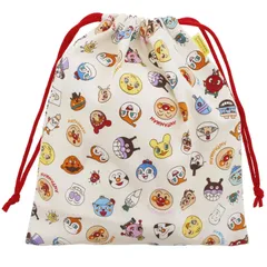 新品 伊藤産業 巾着 アンパンマン オールスター お着替え巾着 約29×25cm 日本製 アイボリー ANC-1001
