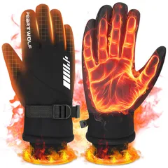 保温 バイクグローブ 厚手 裏起毛 タッチパネル対応 防寒手袋 防風 防水 手袋 【S/M/Lサイズ・2023秋冬革新登場】 グローブ 滑り止め スマホ対応 防寒グローブ サイクリング手袋 自転車グローブ 冬用 アウトドアグローブ 男女兼用 ブラ