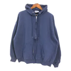 90s ジップパーカー Hanes 無地 パーカー フーディ Hanes - 90s Hanes ヘインズ ジップアップパーカー USA製 L
