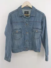 ◇ w closet ダブルクローゼット 長袖 デニム ジャケット Gジャン サイズF ブルー系 レディース E  【1304260013237】