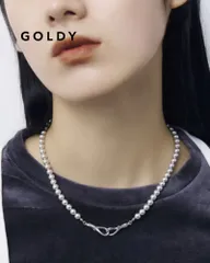 GOLDY/ゴールディ/グラス パール フック ネックレス/アクセサリー/3250102