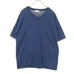 BEAUTY＆YOUTH ビューティーアンドユース 半袖 Ｖネック トレーナー Ｍ ネイビー UNITED ARROWS メンズ 古着