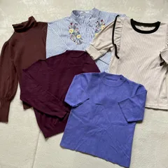 【まとめ売り】GRL グレイル カットソー 刺繍 レディースMサイズ 5点セット