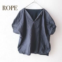 ROPE ロペ【M】半袖カットソー　カジュアル シンプル 無地 清楚　異素材　袖口ゴム