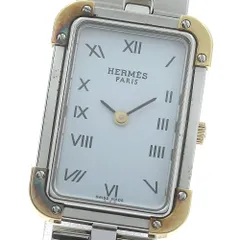 エルメス時計/極極極美品クロアジュール/新品仕上げ正常稼働品/レディース HERMES エルメス クロアジュール CR1.220 SS+GP クォーツ