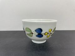 【徳永遊心窯】色絵花繋ぎ 飯椀（小）