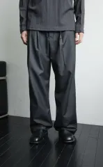 童子 taste two tuck slacks チャコールグレー M