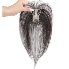 『在庫処分』 軽薄 通気 前髪 白髪隠し 頭頂部 女性用 自然 医療用 ウィッグ トップカバー レディース 人毛100% 部分ウィッグ 増毛 黒いネット 総手植え ポイントウィッグ 増量 ヘアピース QIAOXI