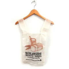 ブリジット タナカ brigitte tanaka オーガンジー シアー トートバッグ エコバッグ スクエア ブレッド柄 ナイロン ベージュ /NT4