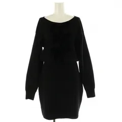 ハーリップトゥ Her lip to 24AW Simone Knit Mini Dress ニットドレス ワンピース ミニ リボン 長袖 M 黒 ブラック /DF ■OS