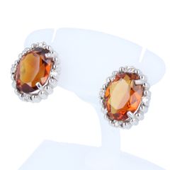 K18YG オーバルシトリンピアス 3.00ct - メルカリ