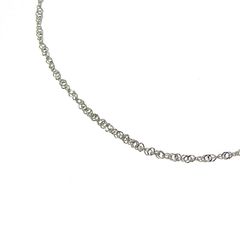 スクリューチェーン ネックレス Pt850 プラチナ 0.5mm 40cm 1.42g アクセサリー (2135-0142-00)