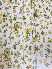 ハンドメイド＊バイアス25＊アイボリー地に黄緑の小花柄