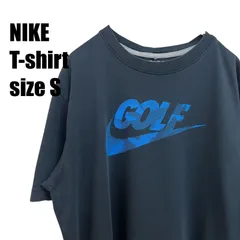 【美品】USA古着　NIKE GOLF ナイキ ゴルフ Tシャツ ビッグロゴ スウッシュ　サイズS　ブラック 　メンズ