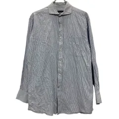 TOMMY HILFIGER 長袖 ストライプシャツ ブルー系 L トミーヒルフィガー レギュラーフィット 古着卸 アメリカ仕入 a703-5690