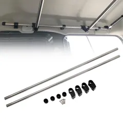 エブリィDA64外しinnoルーフキャリア2本セット黒ラック荷台