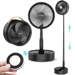 大特価　USB充電式 dcモーター コードレス タイマー付き 卓上扇風機 静音 リモコン付き 首振り 7200mAh電池 節電 リビング 高さ自由調節 無段階伸縮式 4段階風量調節 小型 折りたたみ コンパクトに収納 室内 扇風機 アウトドアに適用 KN-Q8