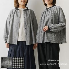 美品 Plantation シュリンクギンガムチュニック 黒 2 ネイビー - メルカリ